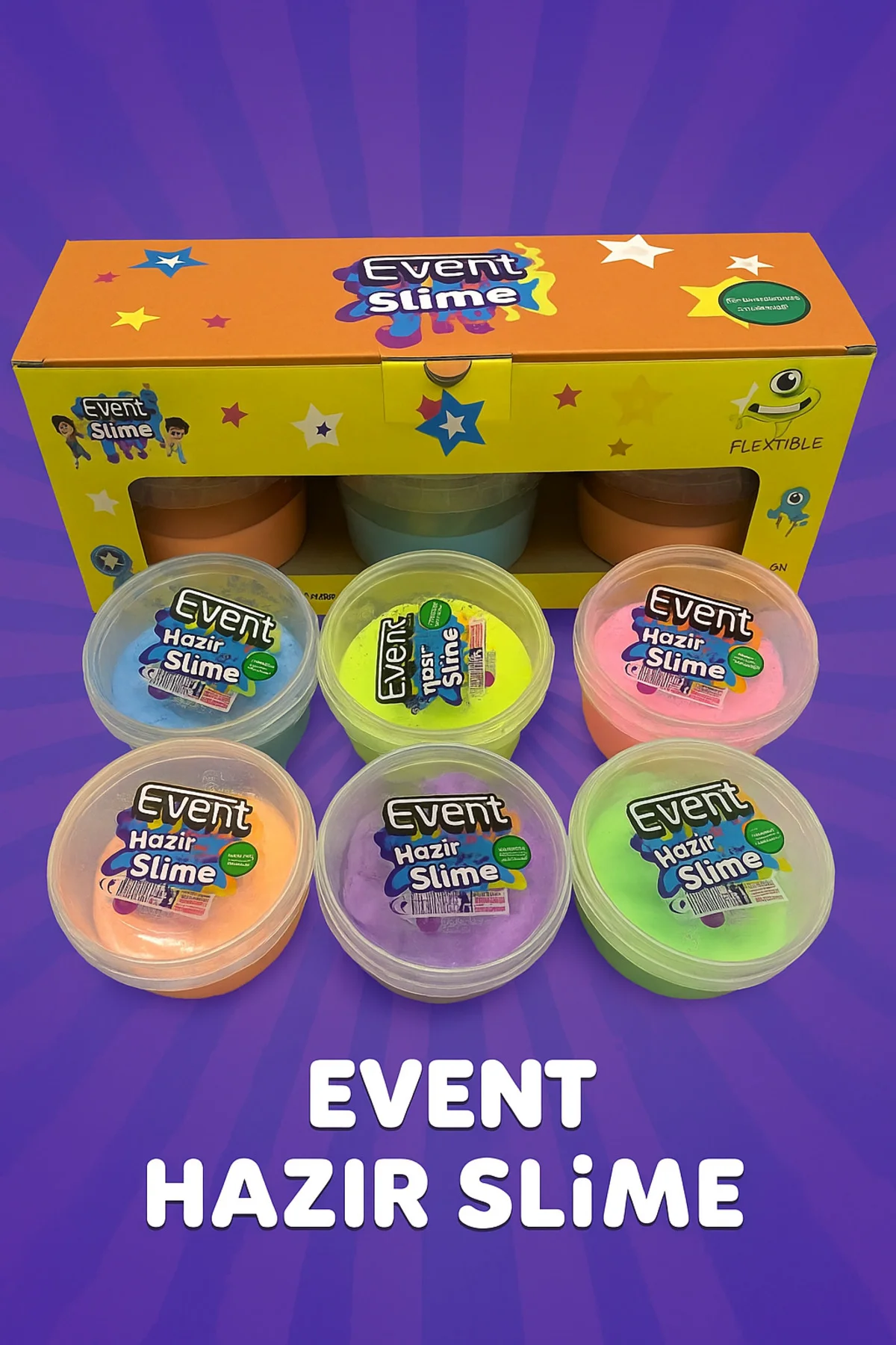 6 Farklı Renk Hazır Slime Set Hazır Slime Oyuncak Çocuklar İçin H