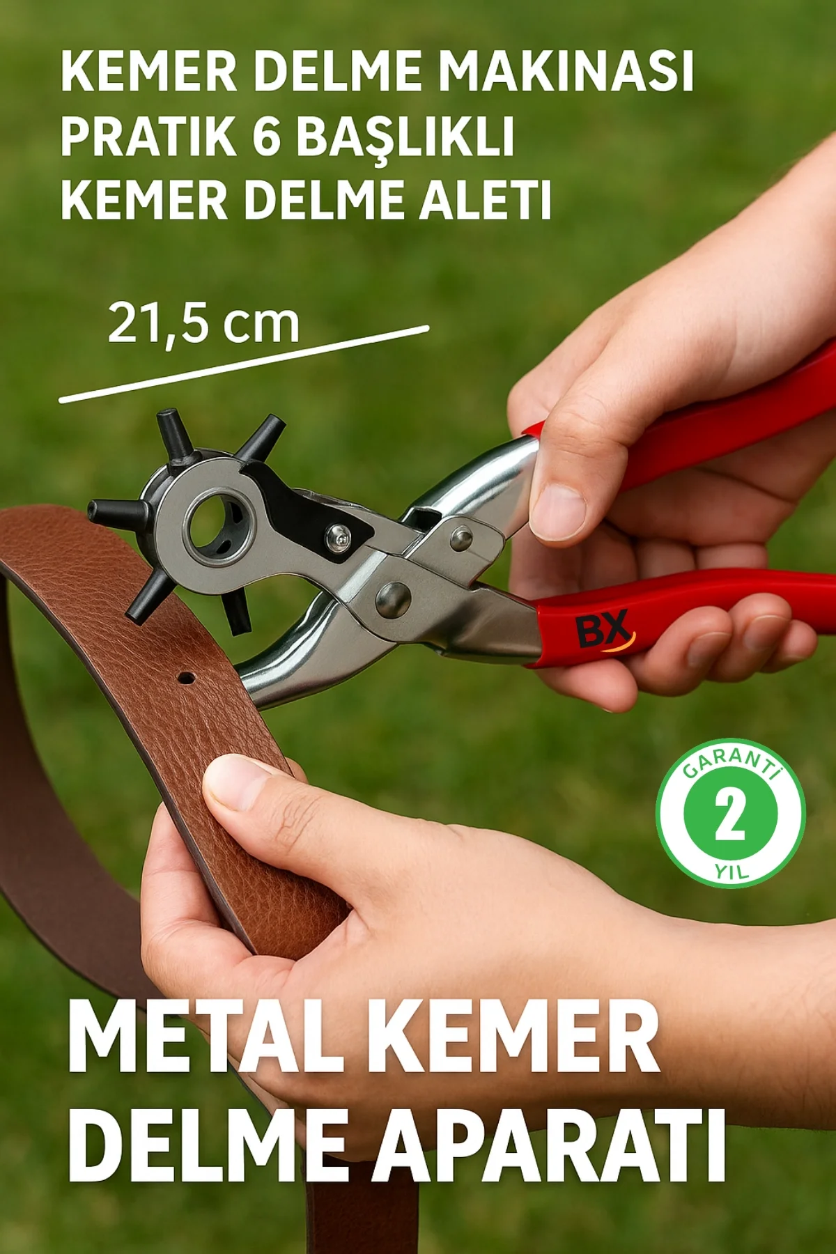 6 Farklı Uçlu Kemer Delme Pensesi Deri Kemer ve Kumaş İçin Ayarlanabilir Delik Açıcı El Aleti