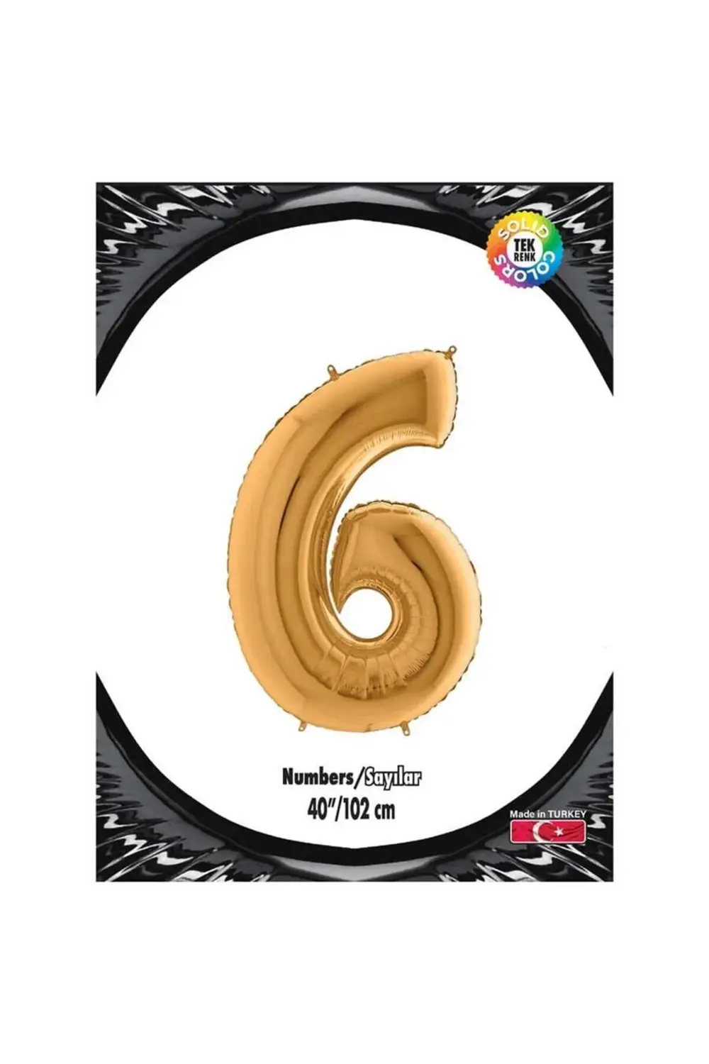 6 Gold 40 Inch Folyo Balon Kika 0889