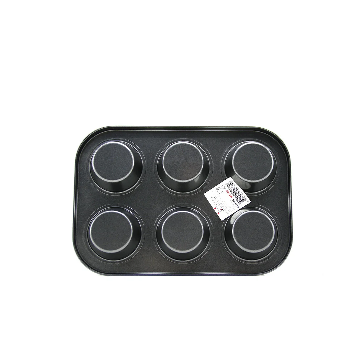 6 Gözlü Metal - Siyah Düz Muffin - Kek Kalıp 6 Gözlü Metal - Siyah Düz Muffin - Kek Kalıp