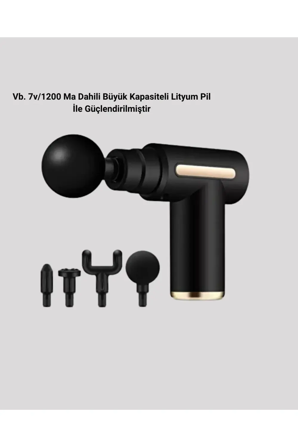 Kanonik Education 6 Kademeli Kas Masaj Tabancası 4 Başlıklı Güçlü Sessiz Sporcu Mas