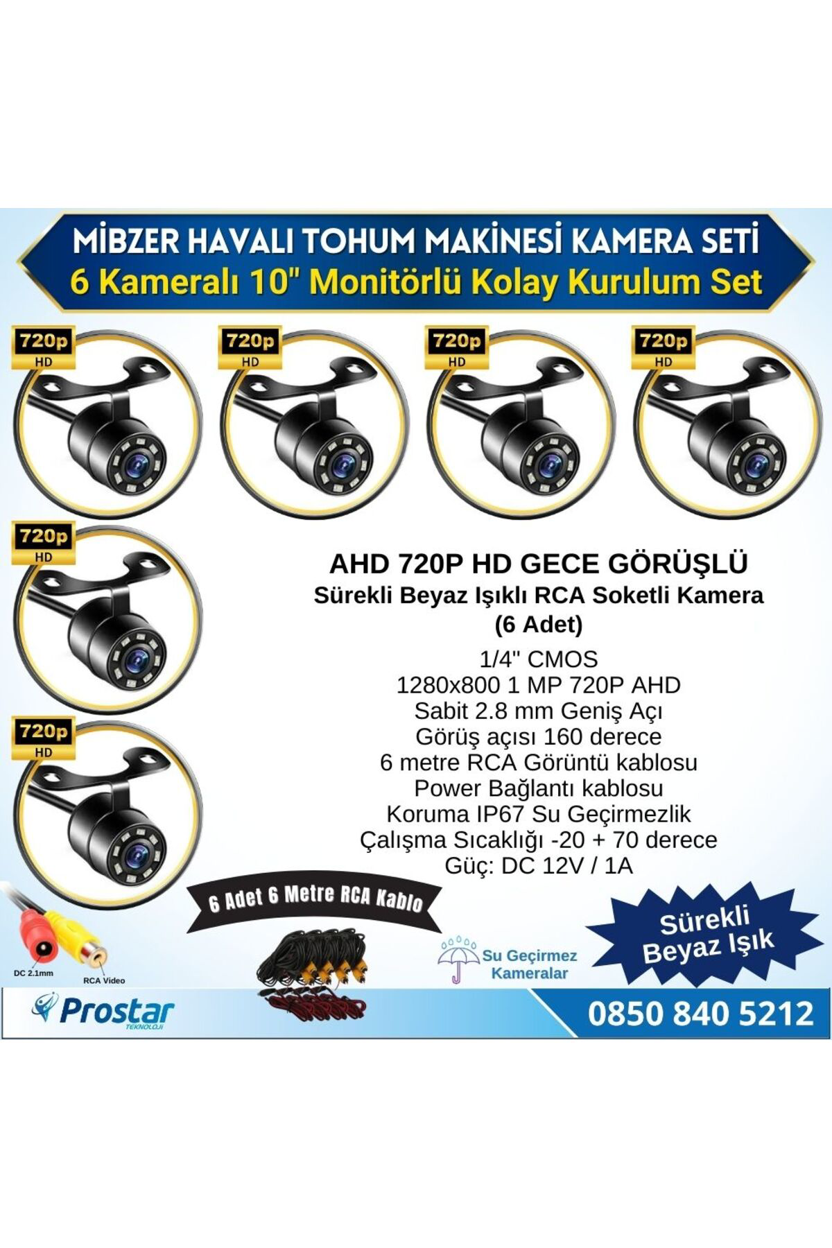 Navistar 6 Kameralı Mibzer İçin 10 İnç Monitör Altıya Bölen Kayıtlı 256 Gb