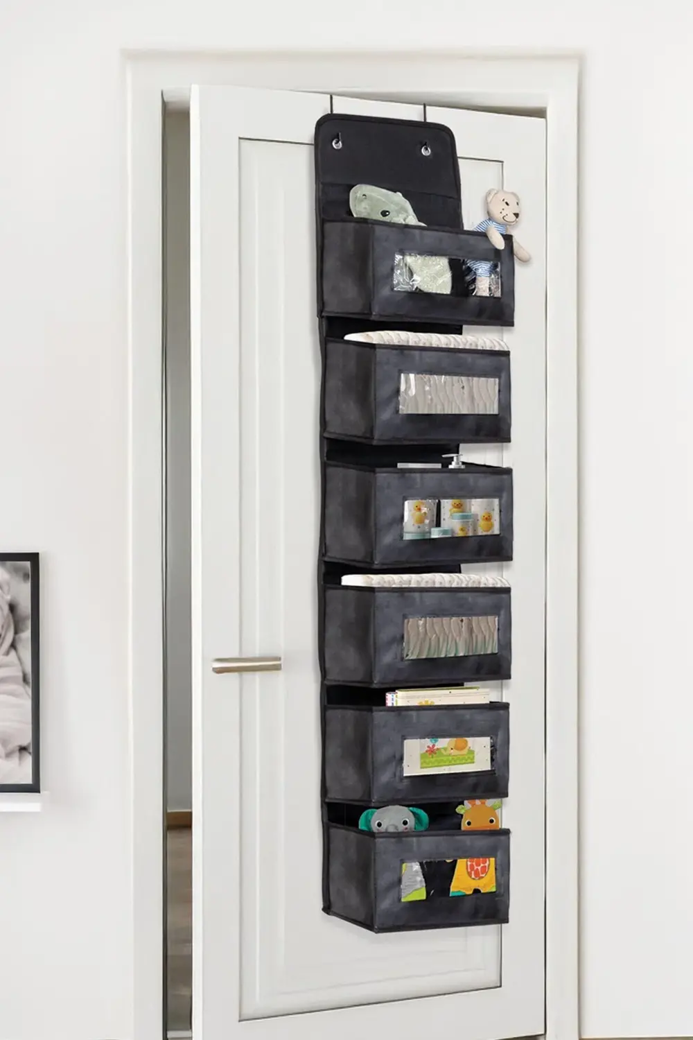 6 Katlı Kapı Arkası Düzenleyici Raf Bebek Eşyası Çocuk Odası Bany