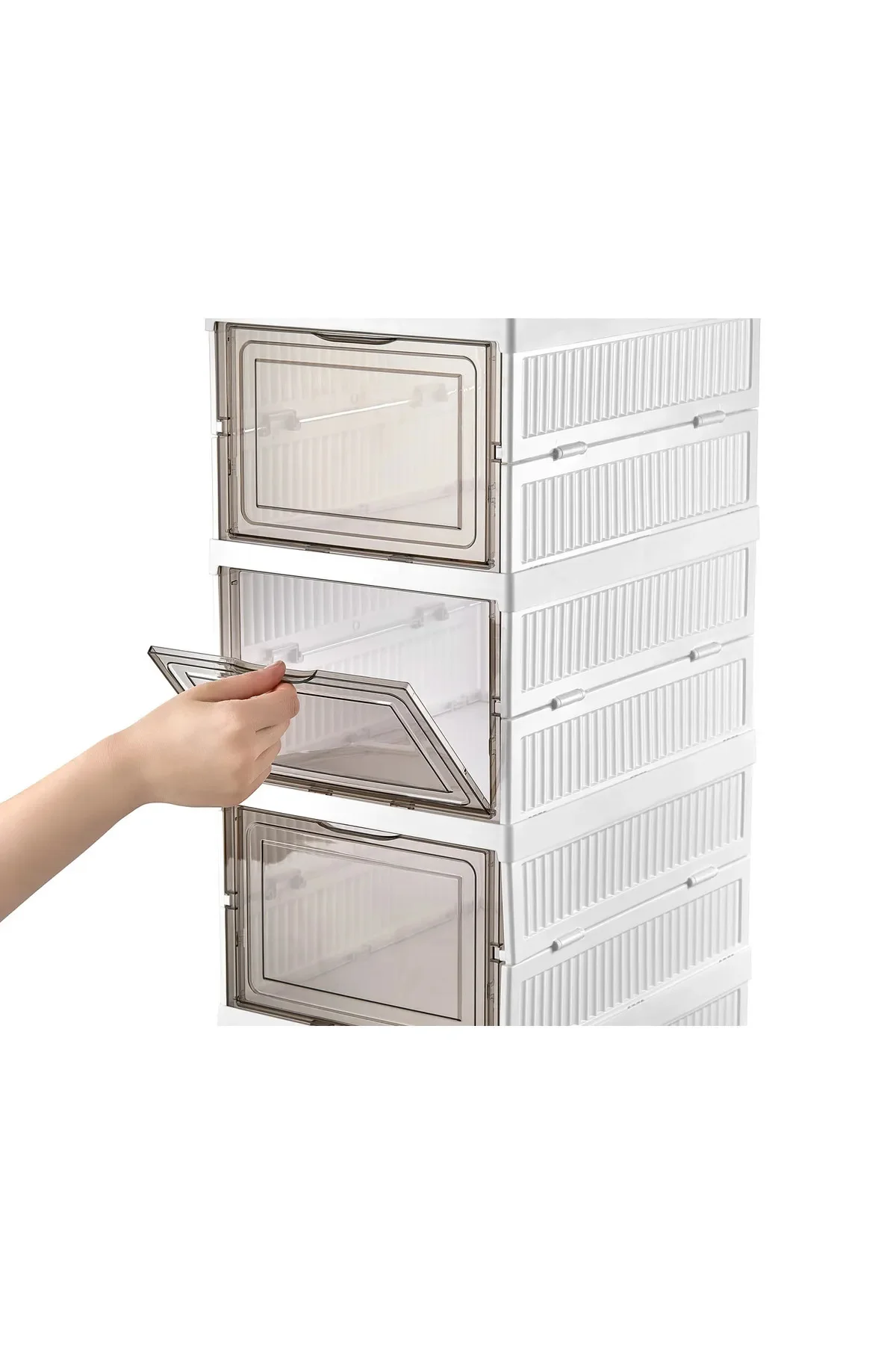 6 Katlı Modüler Ayakkabılık Portatif Katlanabilen Ayakkabı Dolabı