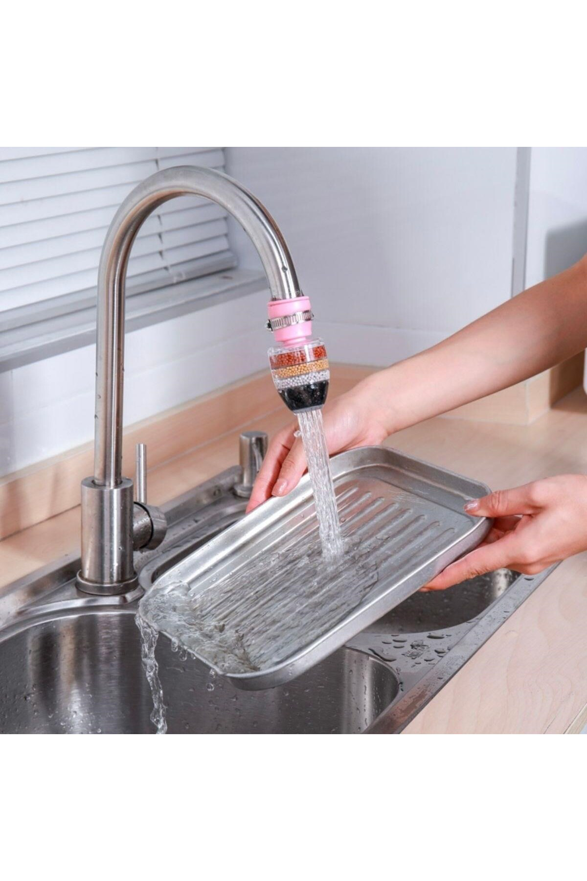 ® 6 Katmanlı Musluk Ucu Filtreli Su Tasarruflu Hijjenik Musluk Ba
