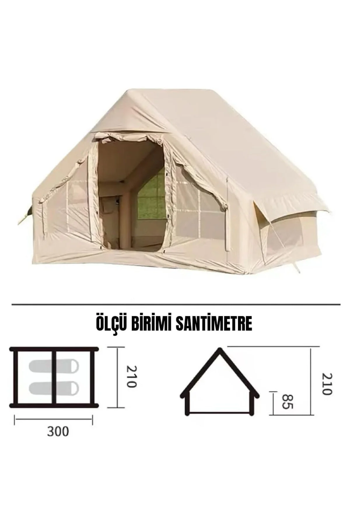 6 Kişilik 4 Mevsim Şişme Kamp Çadırı