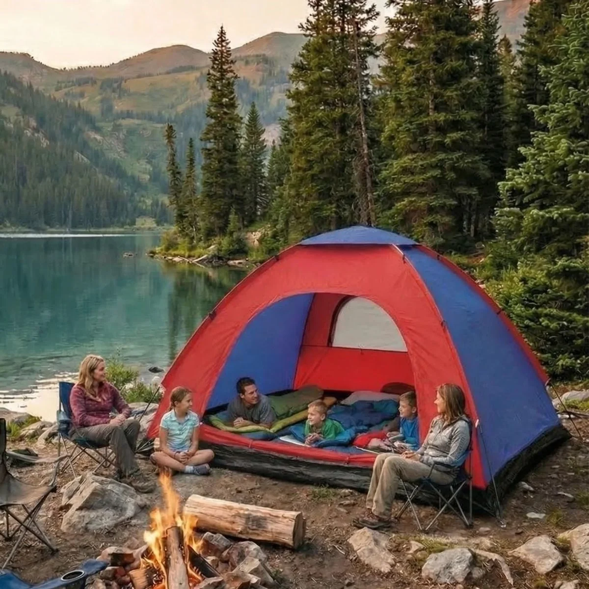 6 Kişilik Manuel Kurulum Kamp Çadırı – Aile, Doğa, Piknik Ve Outdoor Kamp Çadırı 220x250x150 Cm Bx40 Fiyatı, Yorumları ve Özellikleri