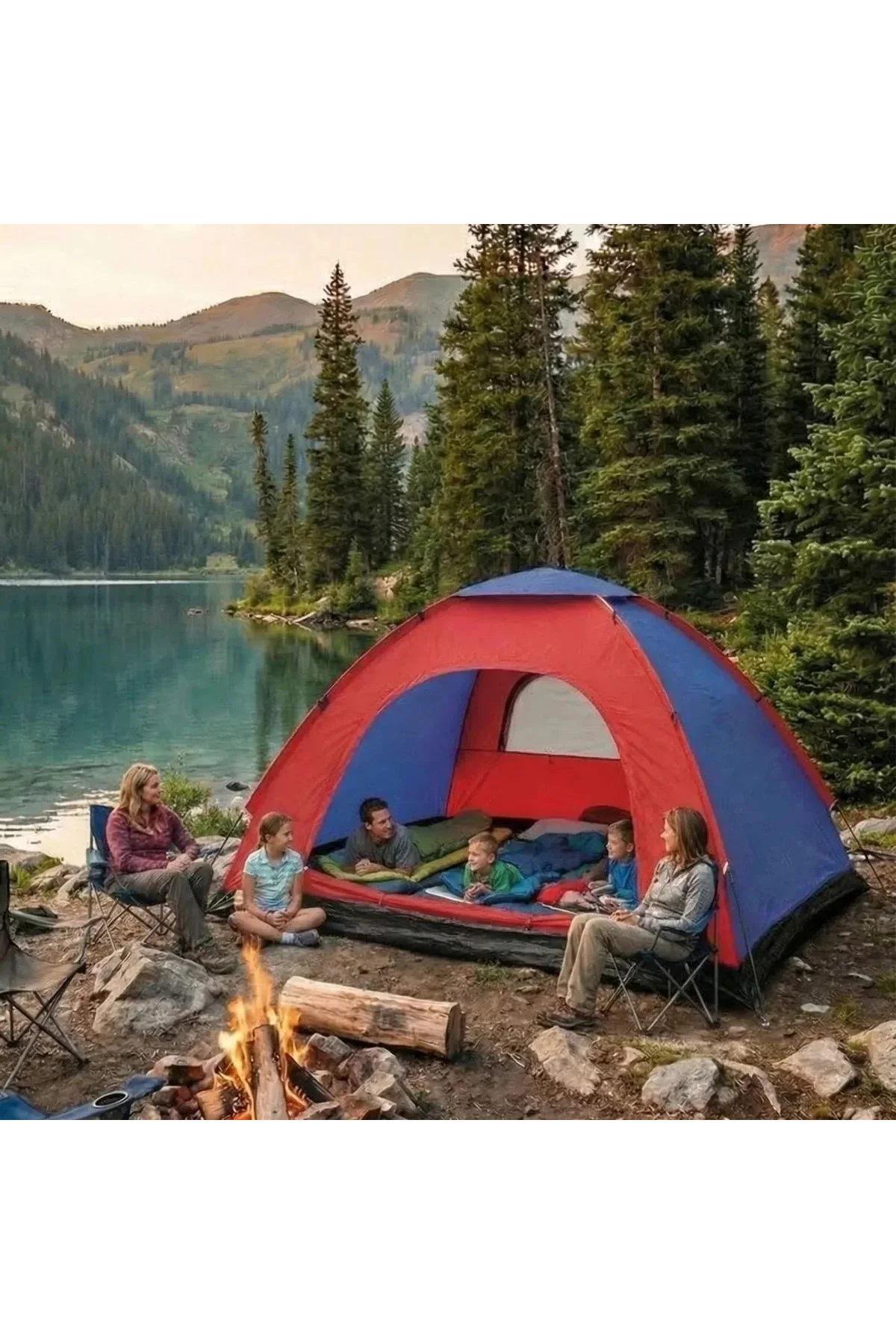 6 Kişilik Manuel Kurulum Kamp Çadırı – Aile, Doğa, Piknik ve Outdoor Kamp Çadırı 220x250x150 cm 6 Kişilik Manuel Kurulum Kamp Çadırı – Aile, Doğa, Piknik ve Outdoor Kamp Çadırı 220x250x150 cm