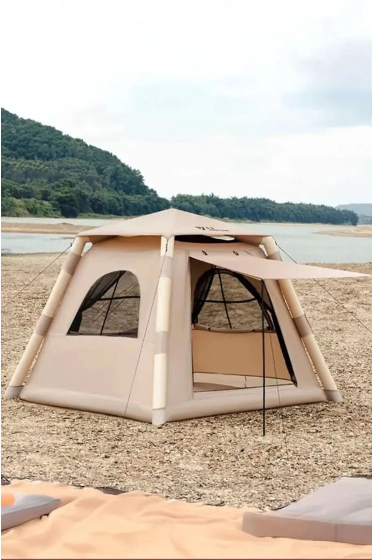 6 Kişilik Tenteli 4 Mevsim Su Geçirmez Şişme Kamp Çadırı 220x220x190 CM 6 Kişilik Tenteli 4 Mevsim Su Geçirmez Şişme Kamp Çadırı 220x220x190 CM