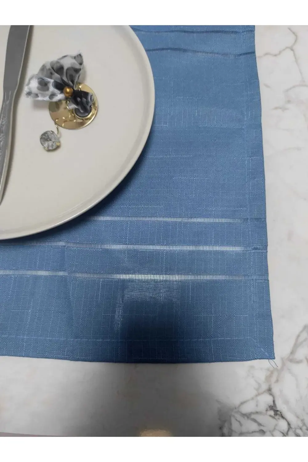 6 'lı Amerikan Servisi Indigo Mavi