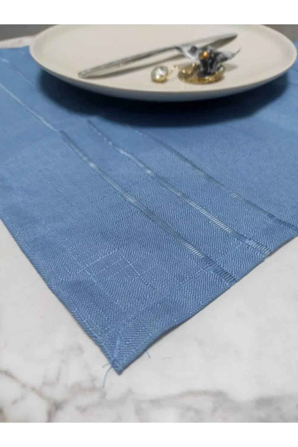 6 'lı Amerikan Servisi Indigo Mavi