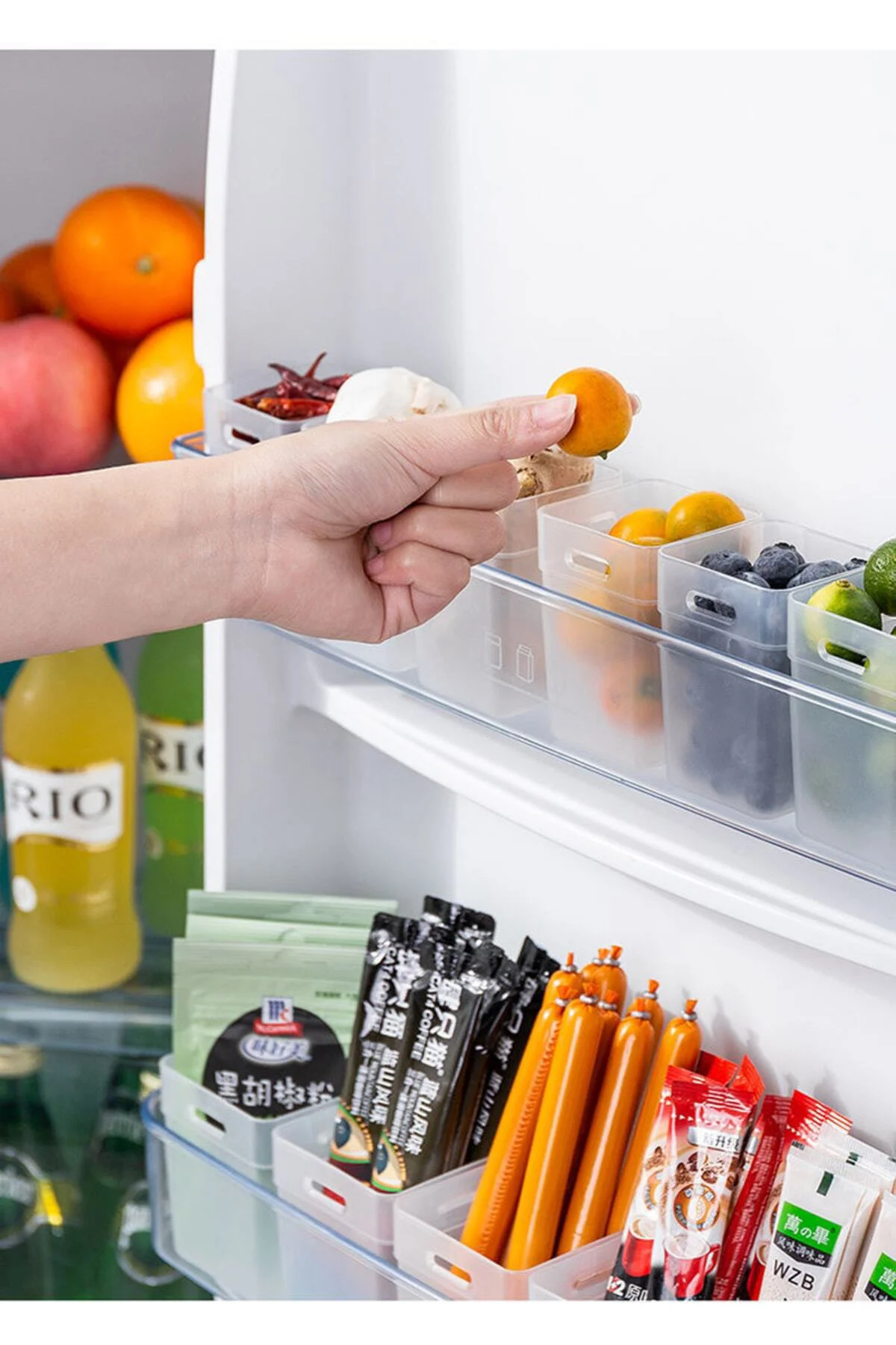 6 Lı Buzdolabı Kapak Içi Düzenleyici Organizer Banyo Ve Muhtelif Kullanım Alanları Tertipleyici Set