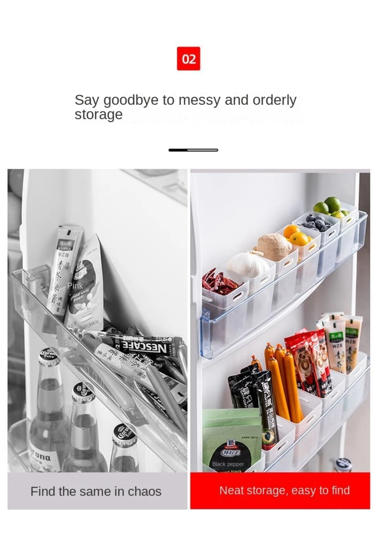 6 Lı Buzdolabı Kapak Içi Düzenleyici Organizer Banyo Ve Muhtelif Kullanım Alanları Tertipleyici Set