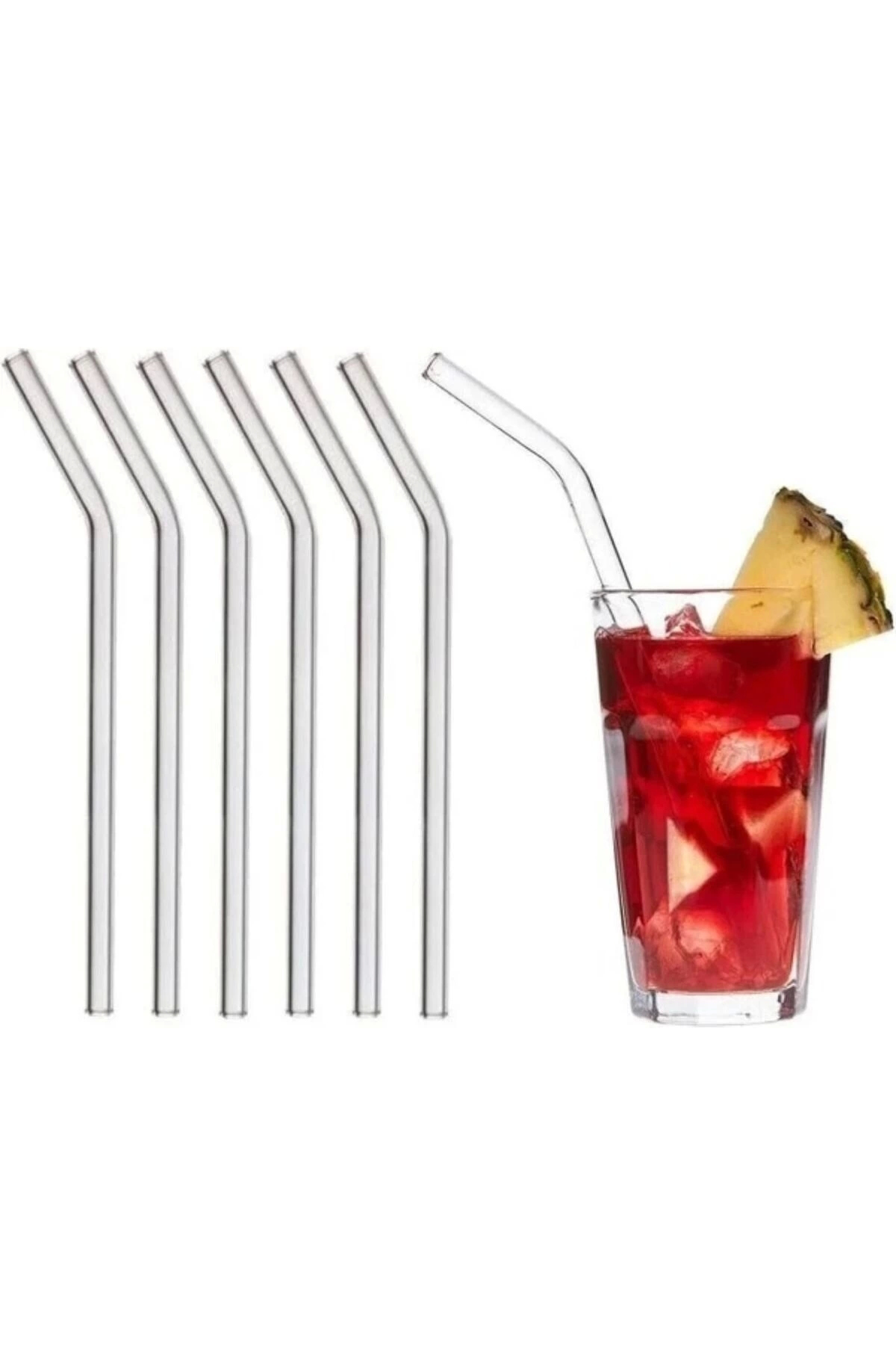 6' lı Cam Pipet 7 mm Eğimli 20 cm uzunluk Borosilikat Parti & Hob