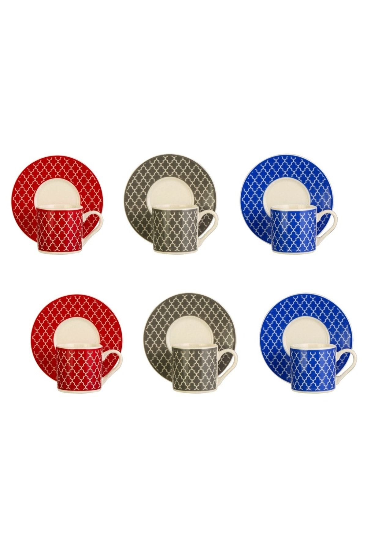 Vitale 6 Lı Fincan Takımı Renkli