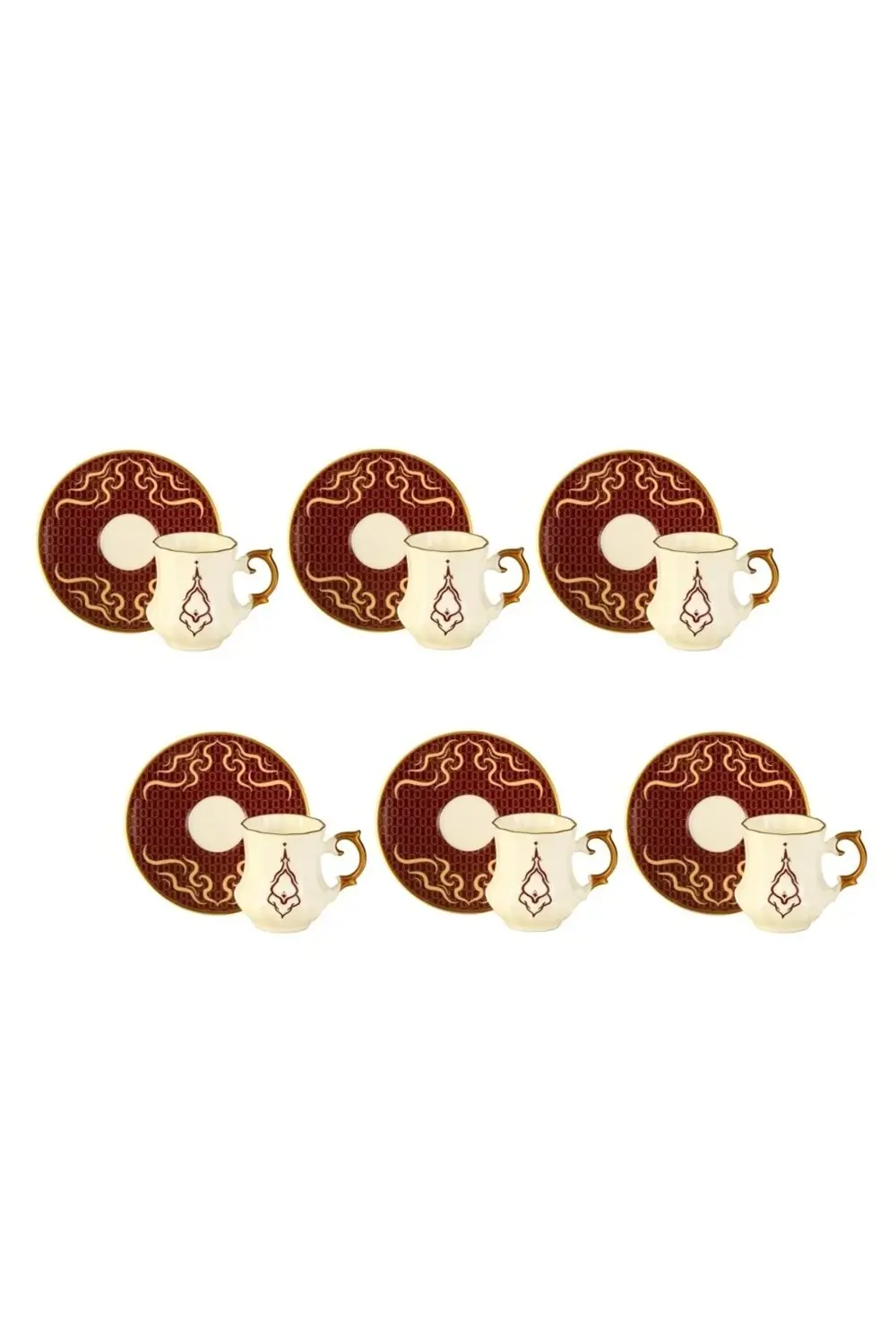 6 Lı Kahve Fincan Seti