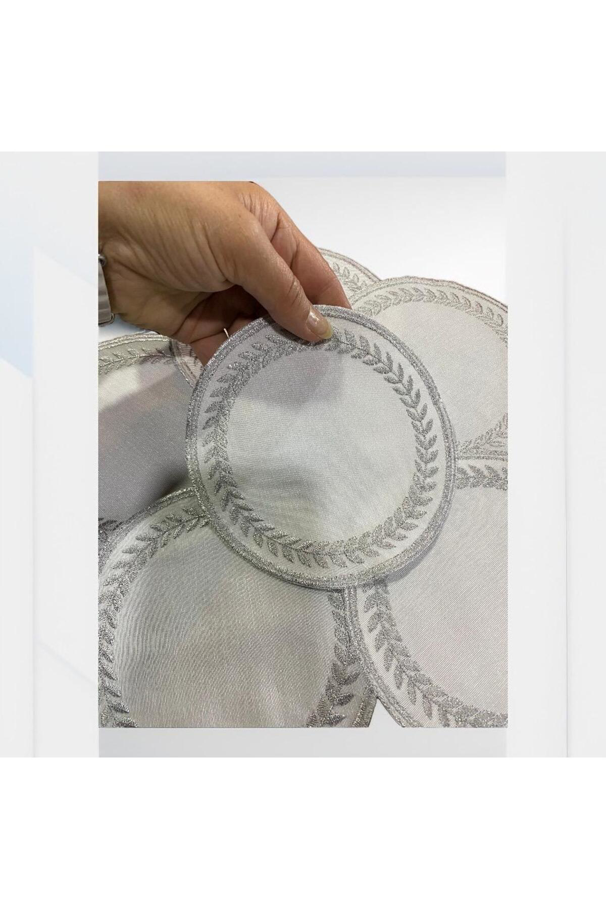 Elif Aksesuar 6 Lı Kahve Sunum Peçetesi Gümüş