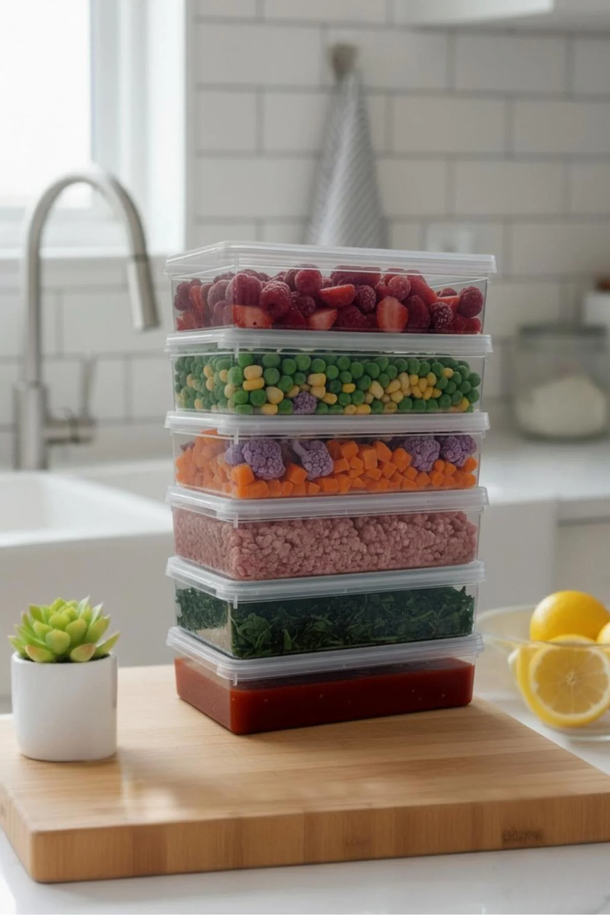 6 lı Kapaklı Derin Saklama Kabı Buzdolabı Düzenleyici 1.5 Lt