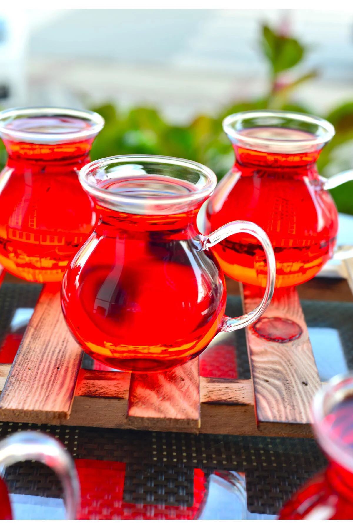 6 Lı Keyfi Ala Borosilikat Cam Bardak Çay Bardağı 200 ml