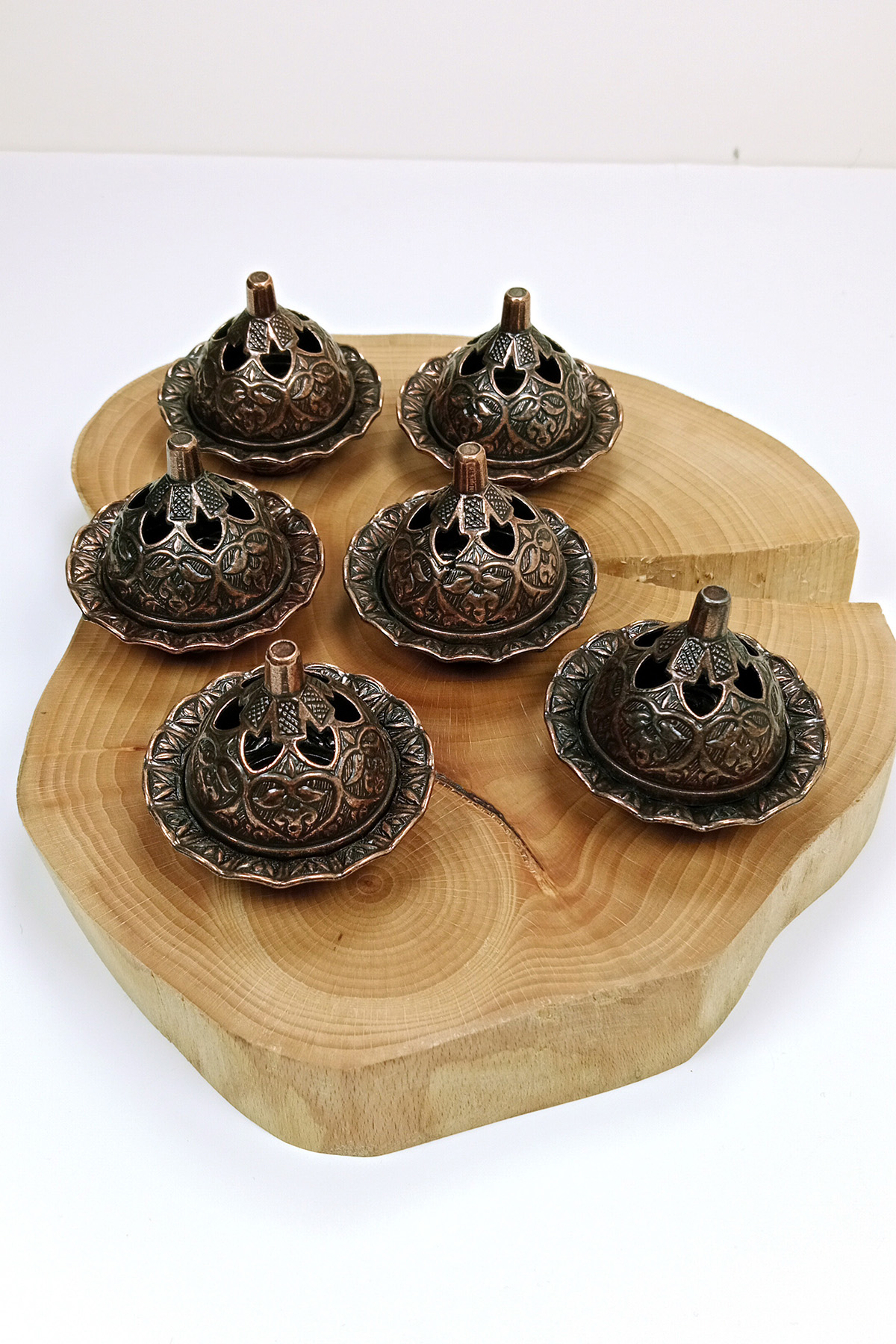 Just Cheap Store 6 Lı Mini Eskitme Osmanlı Temalı Koyu Renk Lokumluk Sunum