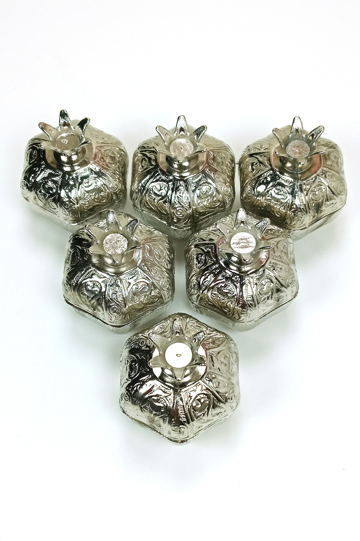 Just Cheap Store 6 Lı Mini Eskitme Osmanlı Temalı Açık Renk Nar Lokumluk Sunum