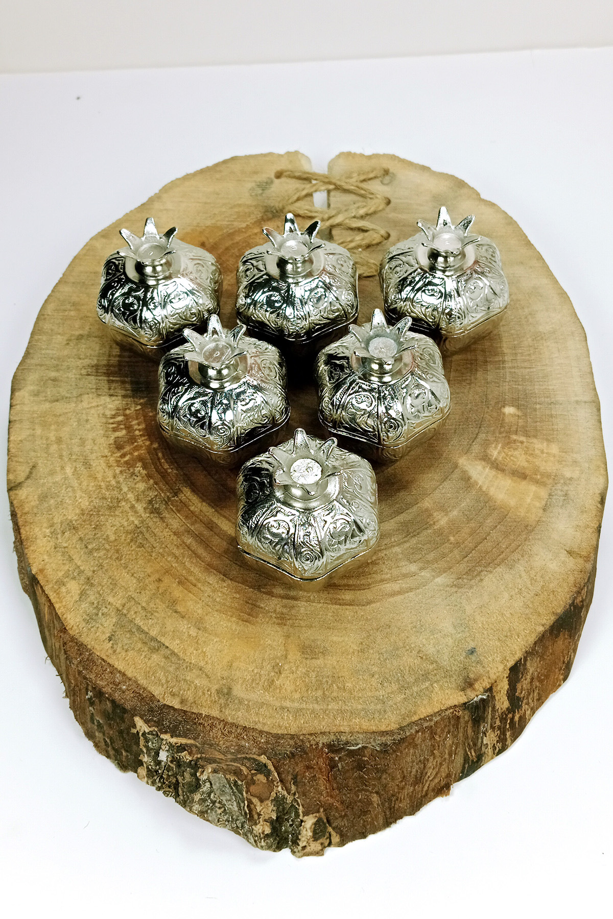 Just Cheap Store 6 Lı Mini Eskitme Osmanlı Temalı Açık Renk Nar Lokumluk Sunum