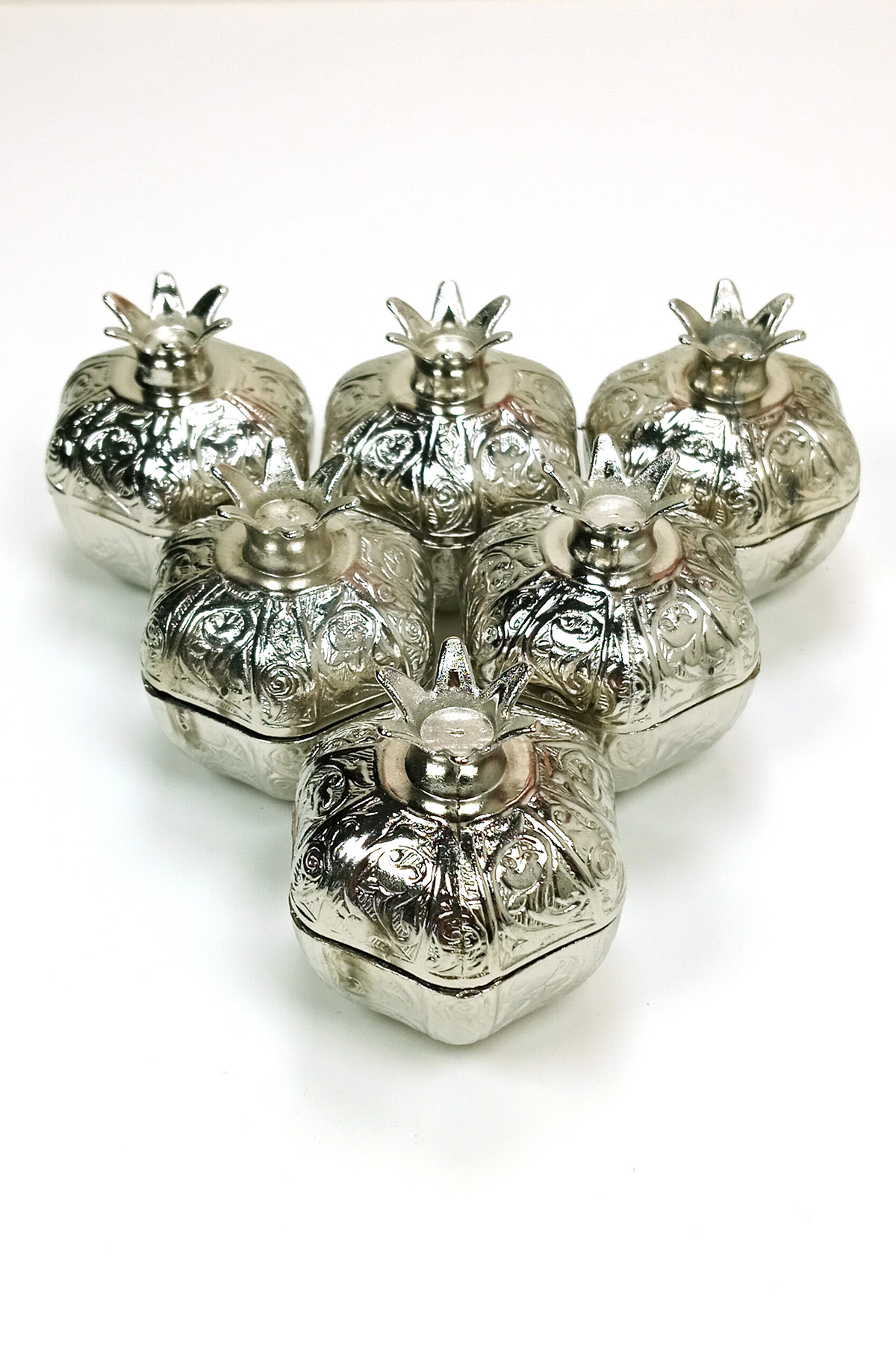 Just Cheap Store 6 Lı Mini Eskitme Osmanlı Temalı Açık Renk Nar Lokumluk Sunum