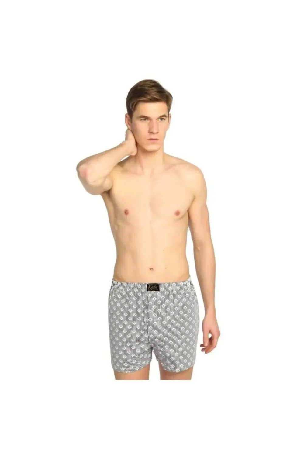 6 Lı Paket 1004 Desenli Erkek Penye Boxer