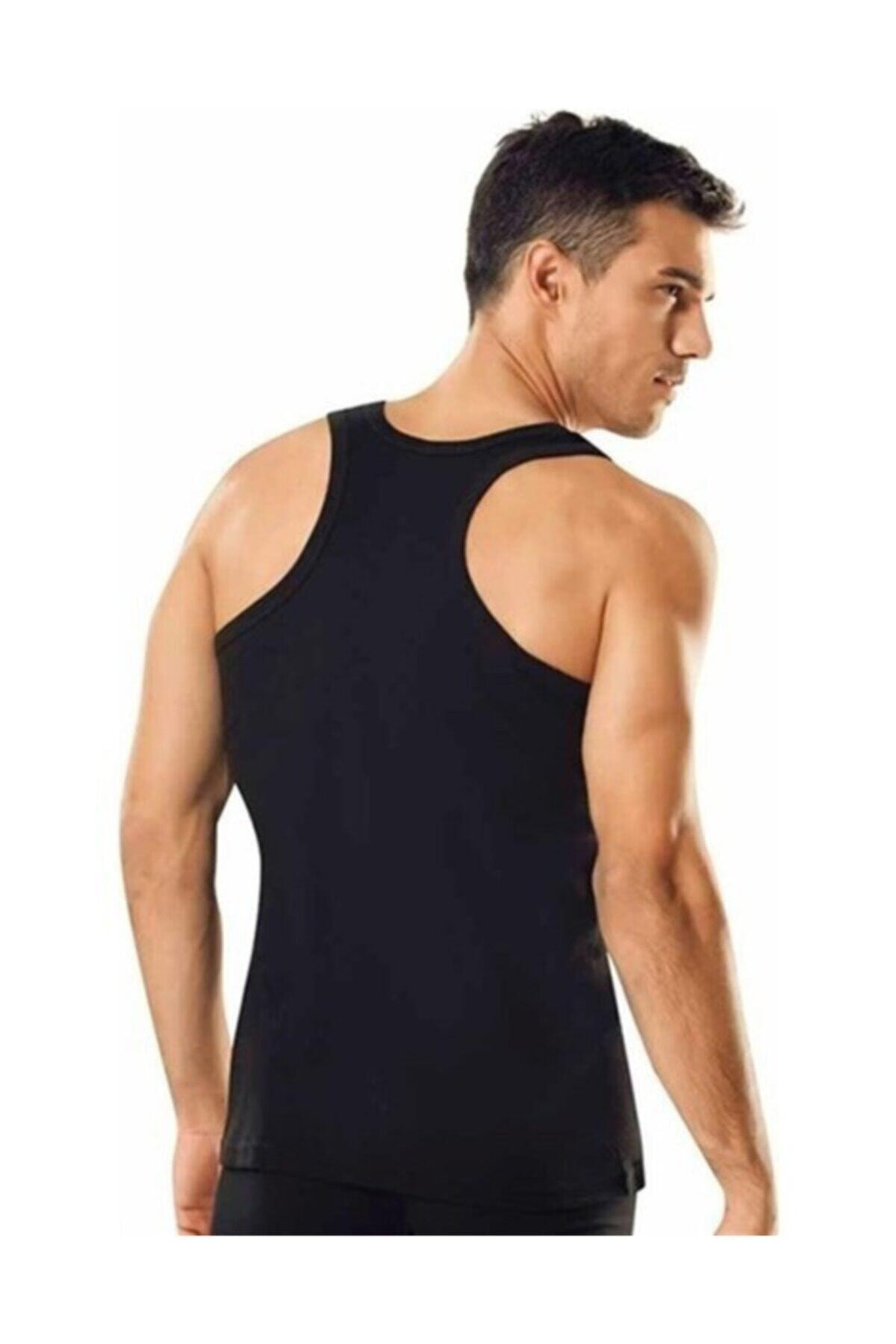 6 Lı Paket  Ribana Siyah Erkek Sporcu Rambo Atlet