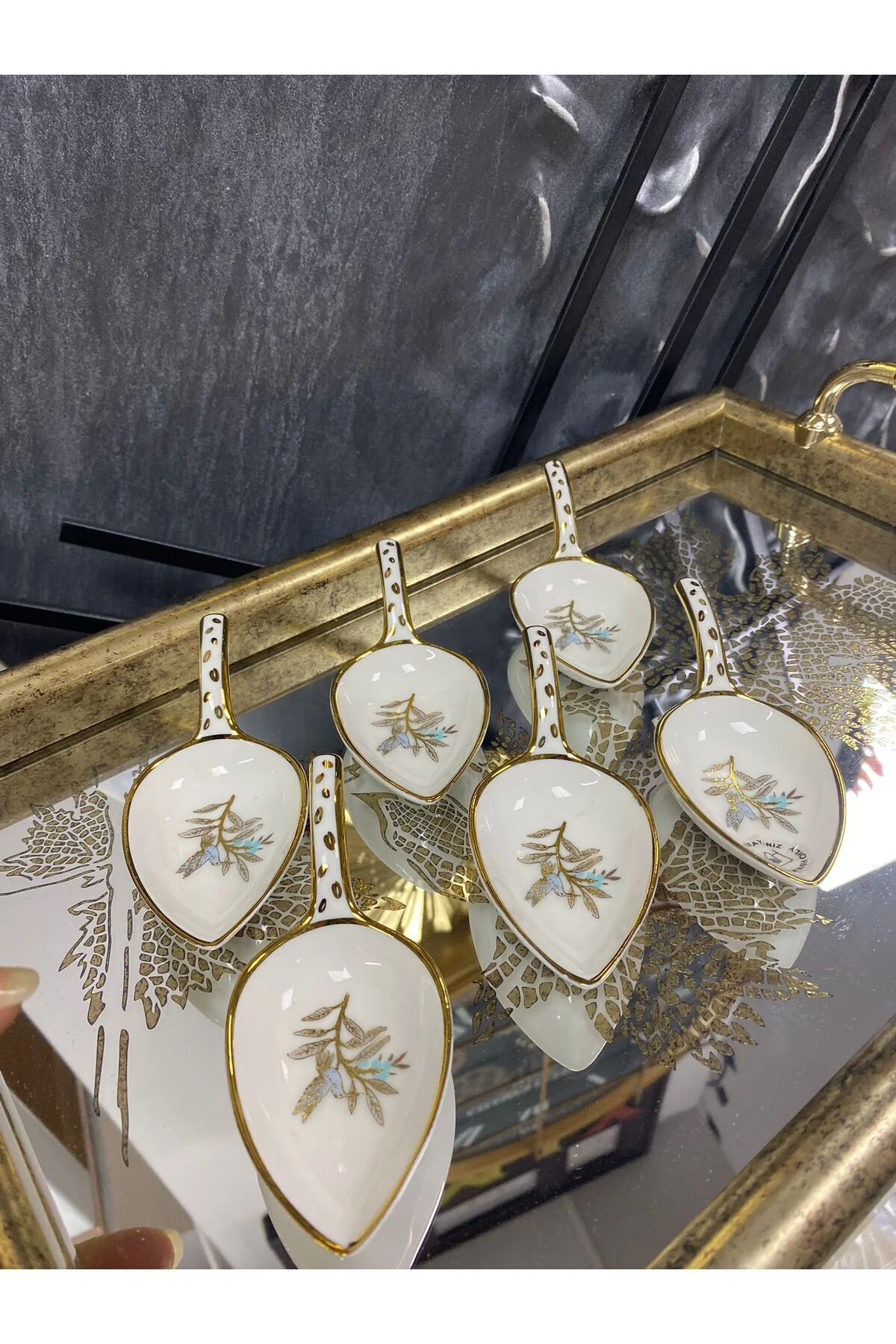 6 Lı Porselen Kaşık Lokumluk (Beebird) 11 cm