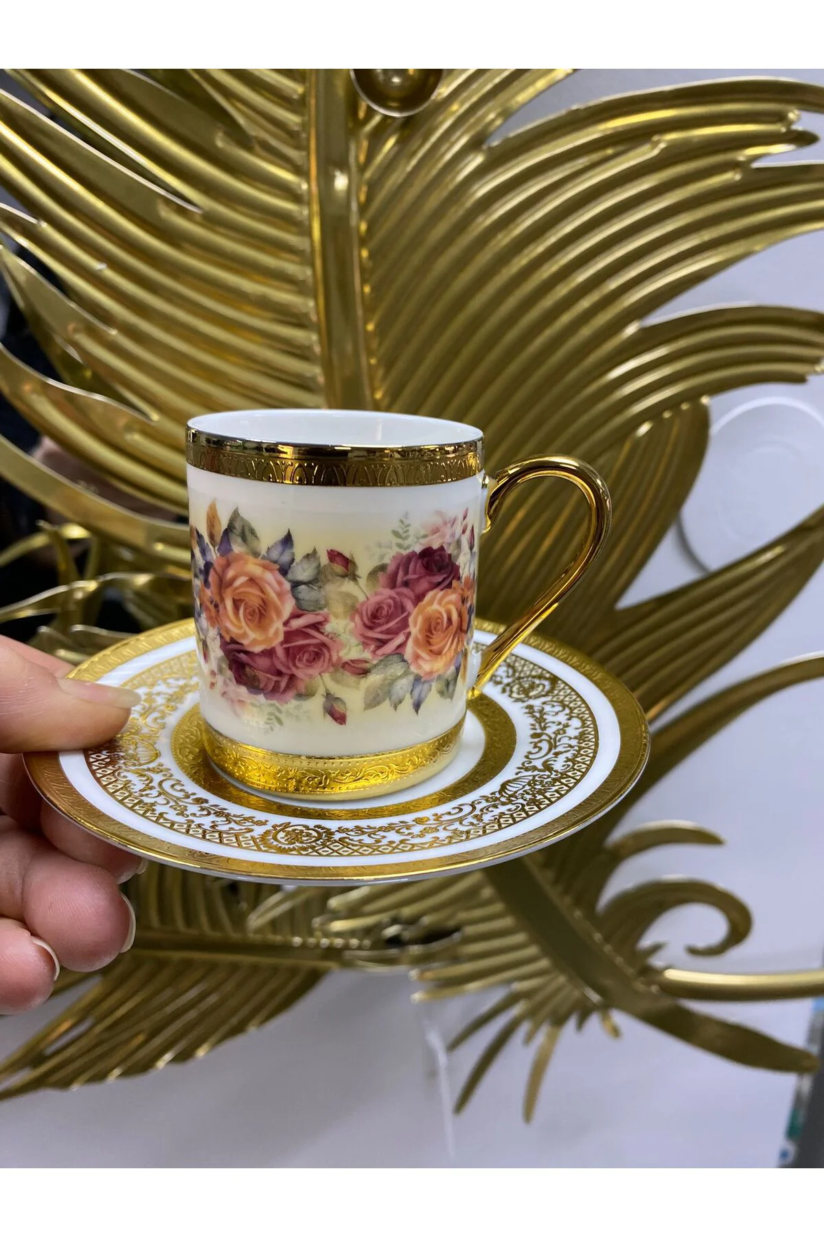 6 Lı Porselen Yaldızlı Juno Kahve Fincan Takımı Fiyatı, Yorumları ve Özellikleri