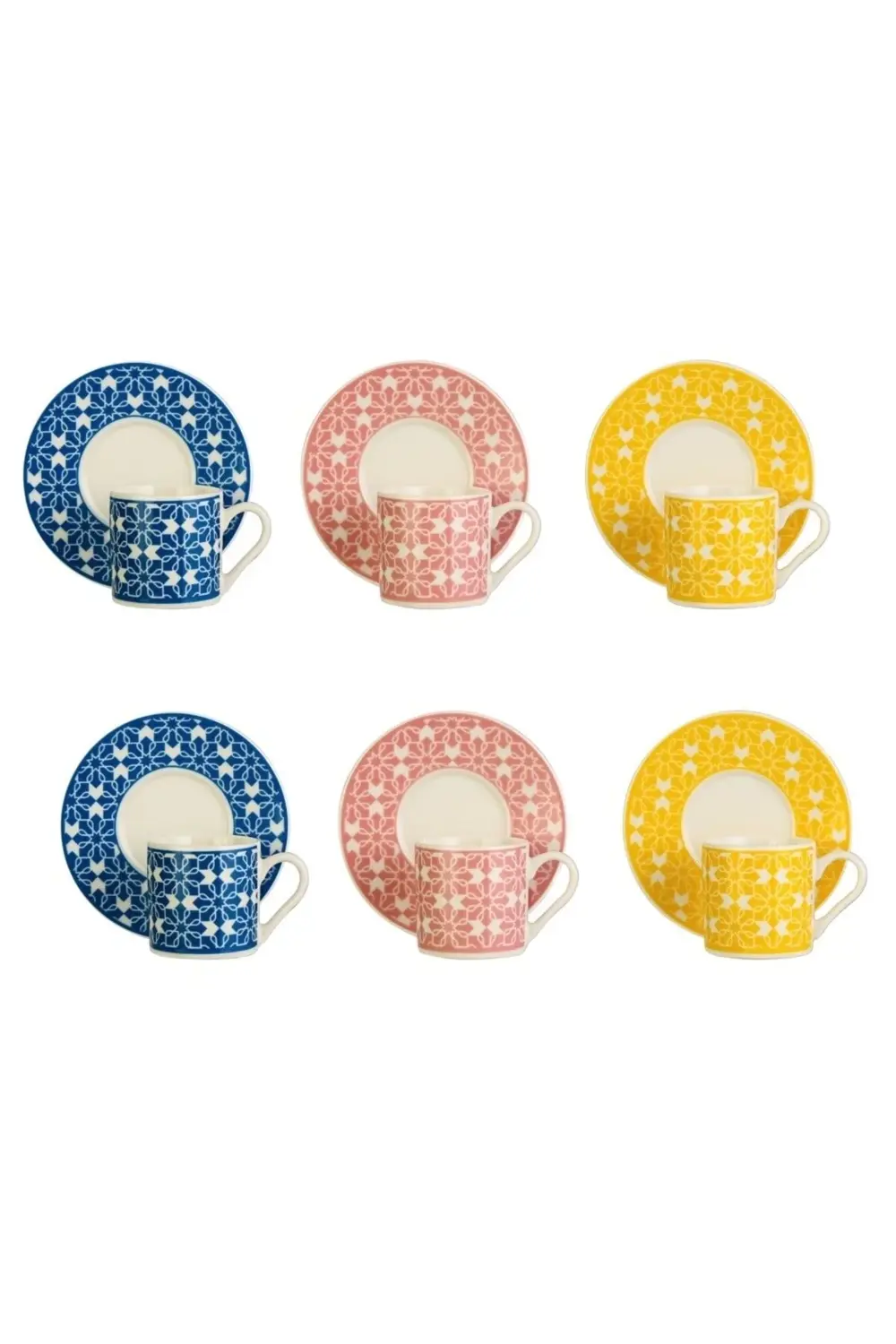6 Lı Renkli Fincan Takımı Mtfk.0086