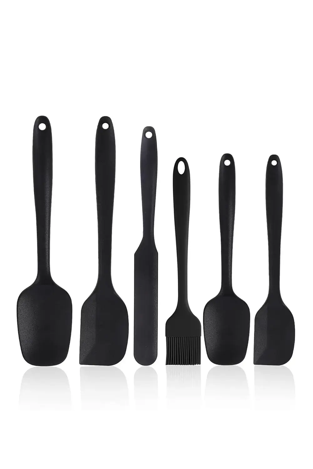 6 Lı Siyah Isıya Dayanıklı Yanmaz Yapışmaz Silikon Mutfak Seti 6 Lı Siyah Isıya Dayanıklı Yanmaz Yapışmaz Silikon Mutfak Seti