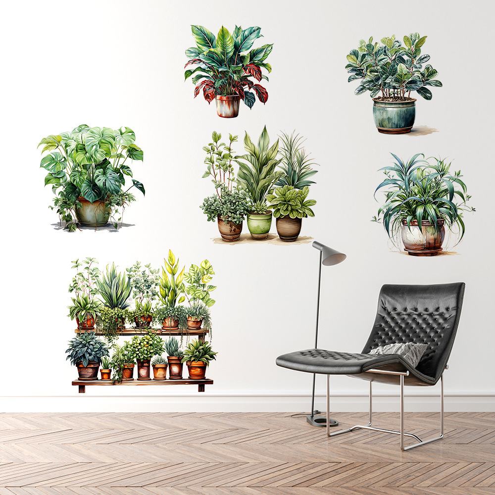 6 li Sticker Saksılı Çiçek Modelleri (4741) 6 li Sticker Saksılı Çiçek Modelleri (4741)