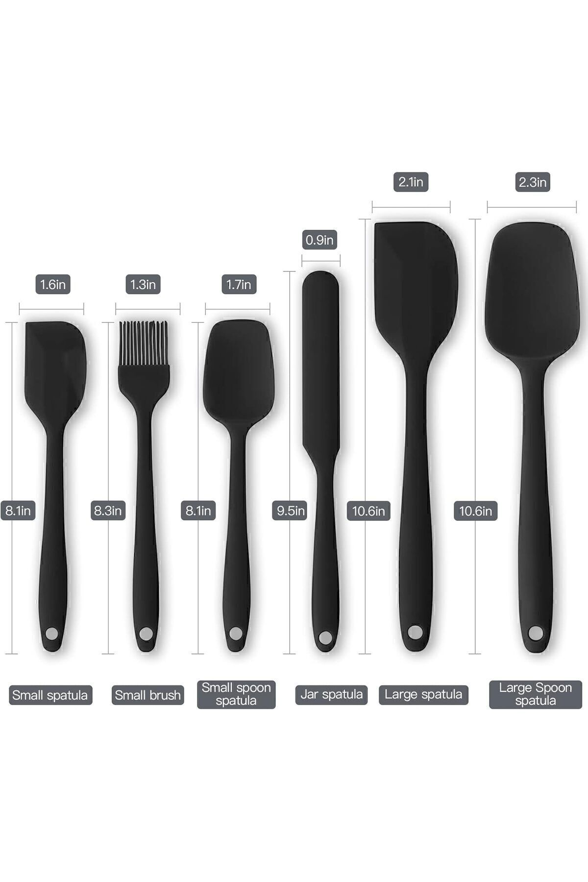 6 lı Takım Yanmaz Yapışmaz Mutfak Pasta Silikon Yumurta Fırçası K