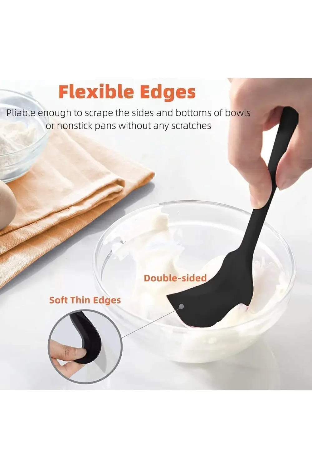 6 lı Takım Yanmaz Yapışmaz Mutfak Pasta Silikon Yumurta Fırçası K