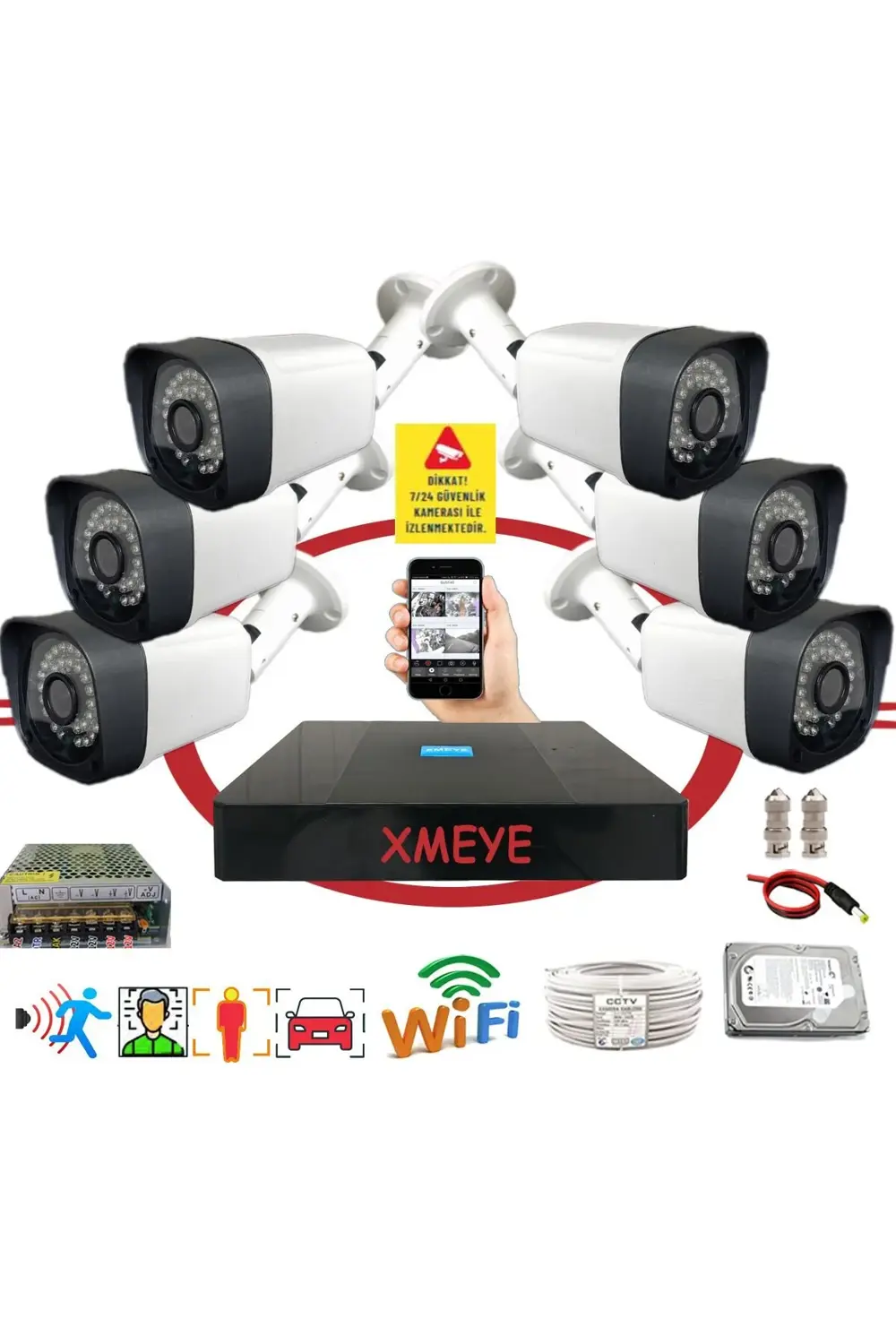 6 Lı Yapay Zeka Destekli Araç,yüz,insan Hareket Algılayan 5 Mp Le