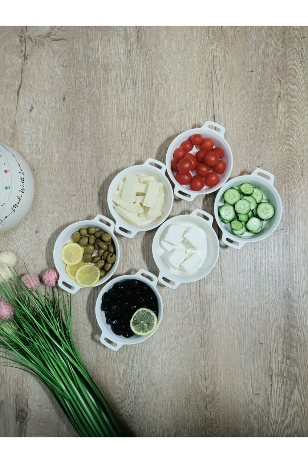 6 Lı Yuvarlak Ikı Kulplu 15 Cm Kahvaltılık Kase