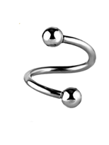 6 MM CERRAHİ ÇELİK SPİRAL TRAGUS HELİX KIKIRDAK DUDAK GÖBEK  KIVR