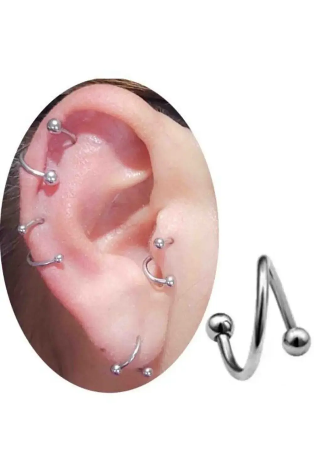 6 Mm Cerrahi Çelik Tragus-helix-kıkırdak Piercing