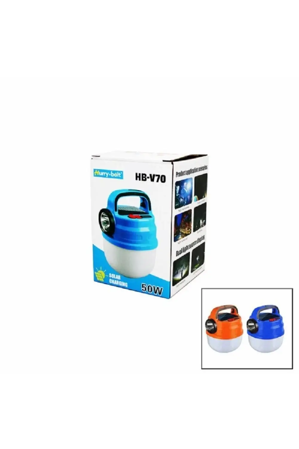 6 Modlu 50 Watt Şarj Edilebilir Solar Güneş Enerjili Kamp Çadır L