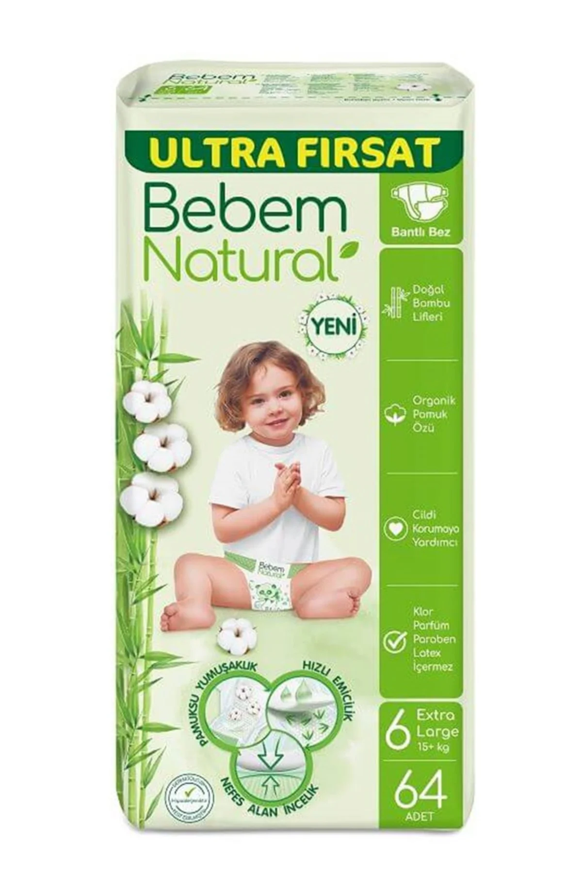 6 Numara Bebek Bezi XL 64'lü