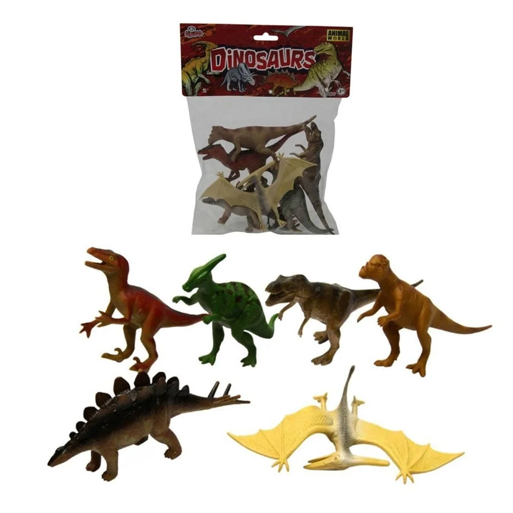 6 Parça 5 inch Hayvan Seti (Çiftlik,Dinozor,Vahşi,Deniz Hayvanları)