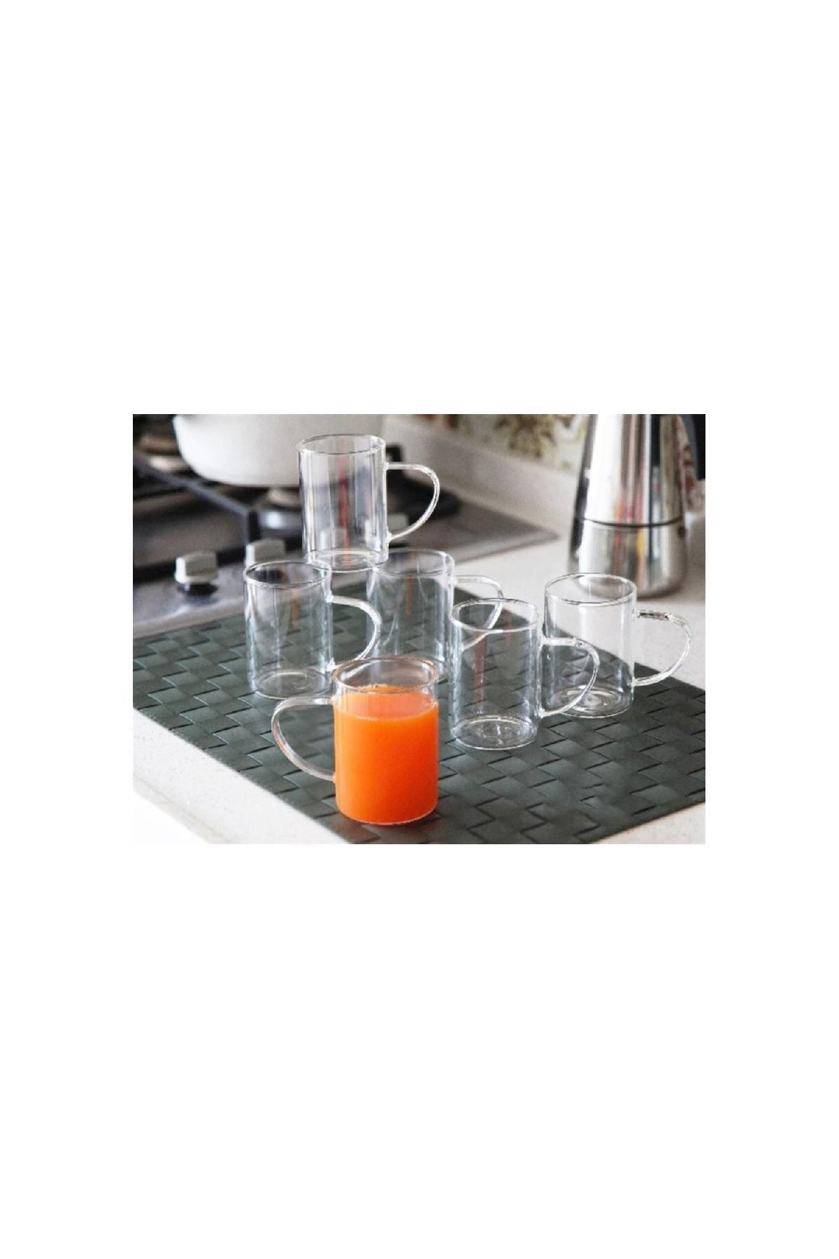 6 Parça 6 Adet Borosilikat Isıya Dayanıklı Termisil Cam Kupa Bard