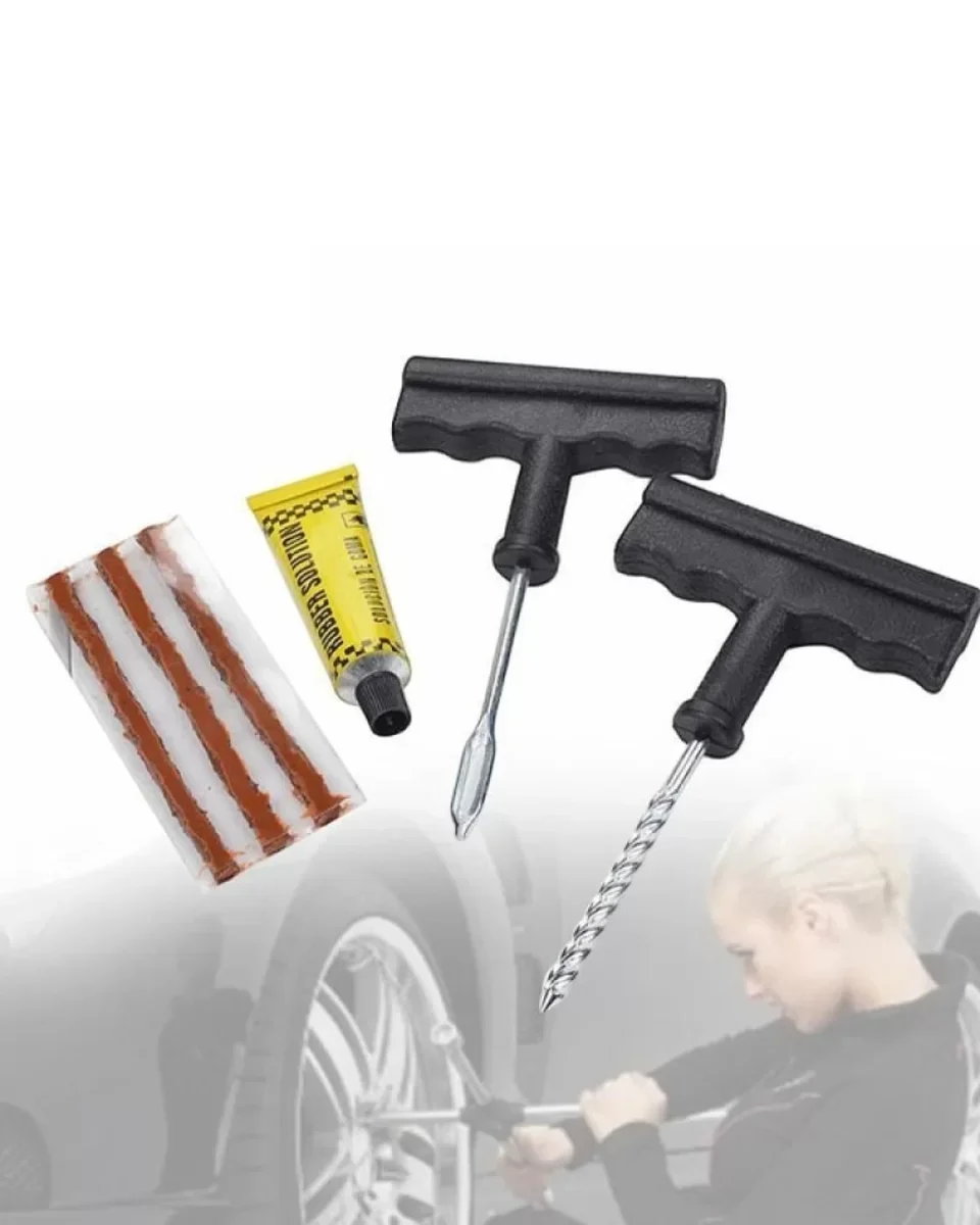6 Parça Güvenli Lastik Tamir Kiti - Otomobil Motosiklet Bisiklet İçin Acil Müdahale