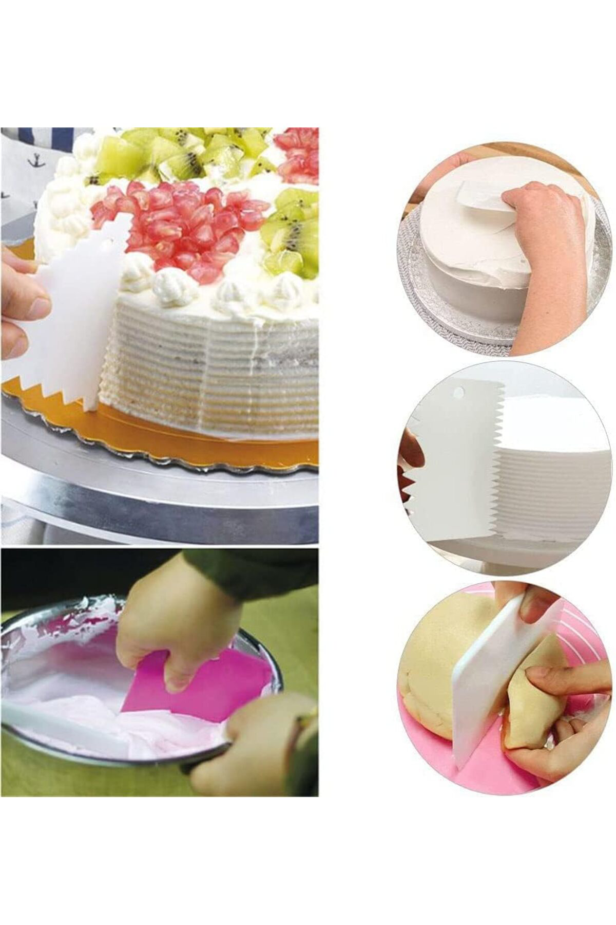 6 Parça Hamur Şekillendirici Hamur Kazıma Kesme Aparatı