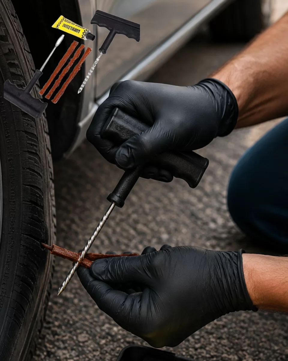 6 Parça Lastik Tamir Kiti - Araç Motosiklet İçin Acil Yol Seti ve Çok Yönlü Çözüm