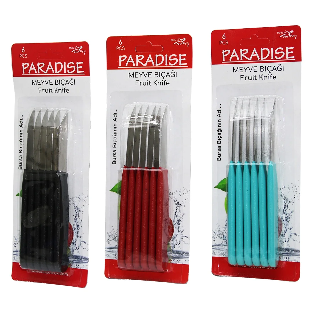 6 Parça  Meyve Bıçak Renkli Plastik Saplı Bx40 Fiyatı, Yorumları ve Özellikleri