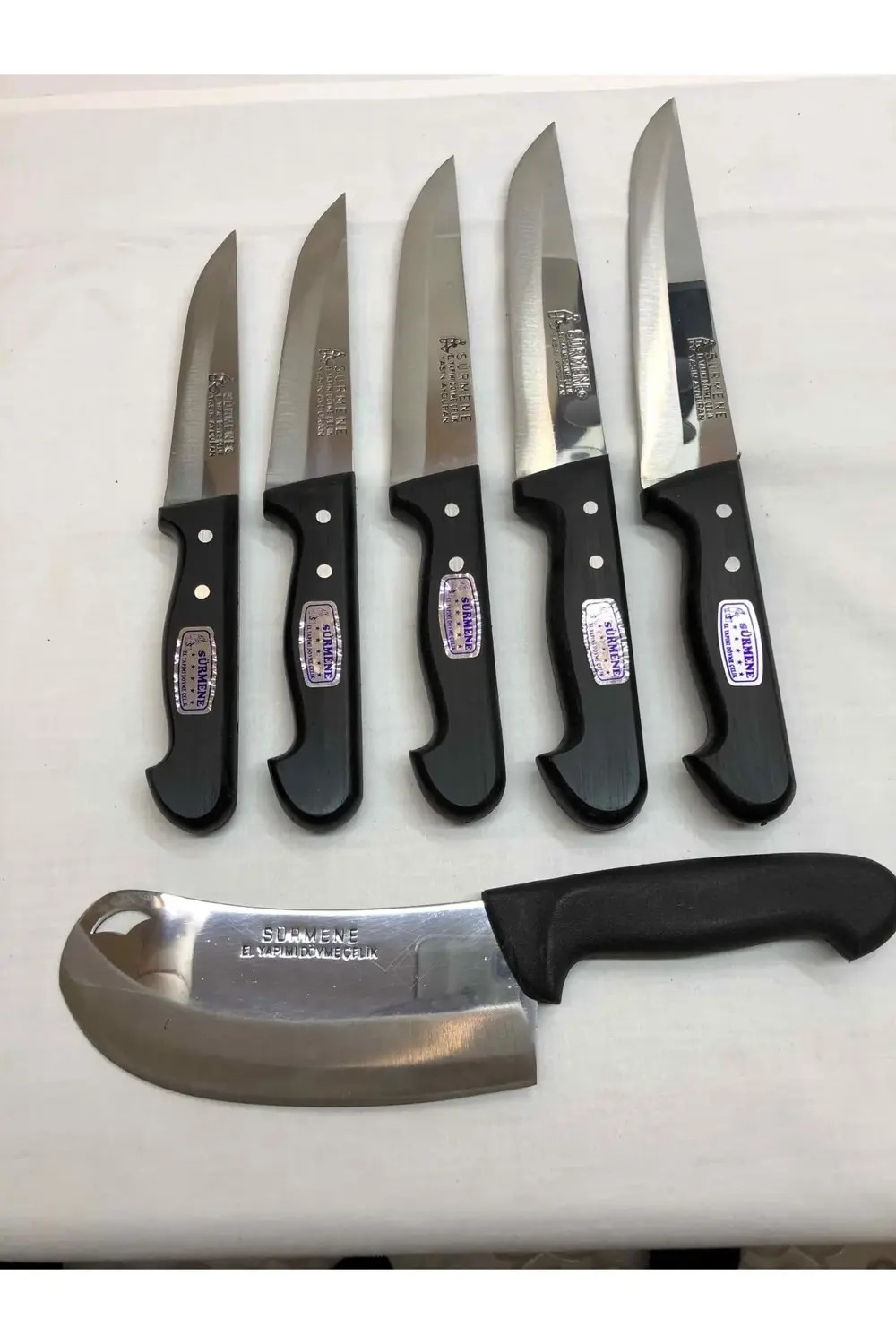 6 Parça Orijinal Trabzon El Yapımı Dövme Çelilk Mutfak Stili Satı