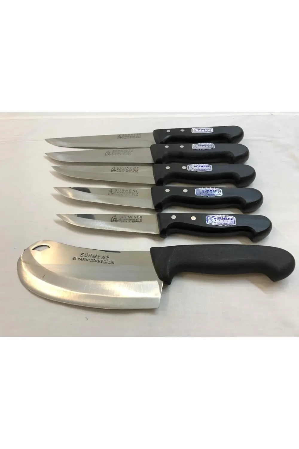 6 Parça Orijinal Trabzon El Yapımı Dövme Çelilk Mutfak Stili Satı